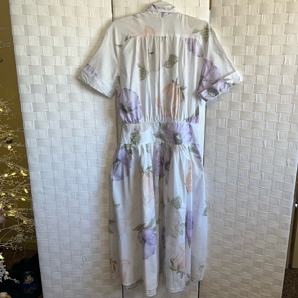 Vintage Carol Anderson Women’s Pastel Floral Button Front Midi Dress Size 13 - Picture 5 of 14